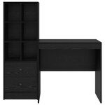 vidaXL Bureau avec rangement 2 Pièces Chêne noir 80 x 50 x 76 cm