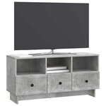 vidaXL Meuble TV Gris béton 102 x 34 5 x 50 cm Bois d'ingénierie