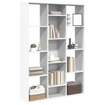 vidaXL Séparateur de pièce/Bibliothèque Blanc 100x24x140 cm