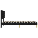 vidaXL Cadre de lit avec tête de lit Noir 90 x 190 cm Tissu