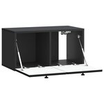 vidaXL Meuble TV mural Noir 59 5 x 31 x 30 cm Bois d'ingénierie