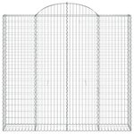 vidaXL Paniers à gabions arqués 9 Pièces 200x30x180/200 cm Fer galvanisé