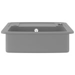 vidaXL Évier de cuisine en granit Bac unique Gris