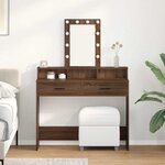 vidaXL Table de Toilette Marron 100 x 41 x 140 cm Bois d'ingénierie