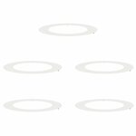 vidaXL Anneau d'arbre plat 5 Pièces Blanc Ø60/90 cm Acier