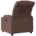 vidaXL Fauteuil de massage inclinable électrique marron similicuir