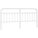 vidaXL Tête de lit de remplacement métal blanc 200 cm