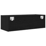 vidaXL Meuble TV chêne noir 80x31x25 5 cm bois d'ingénierie