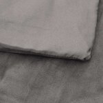 vidaXL Couverture lestée avec housse Gris 120x180 cm 9 kg Tissu