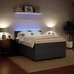 vidaXL Sommier à lattes de lit et matelas Gris foncé 160x200cm Velours