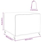 vidaXL Housse pour mobilier d'extérieur Noir 100 x 100 x 70 cm 600D