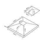 Toile de rechange pour pavillon tonnelle tente 3 x 3 m polyester haute densité 180 g/m² beige