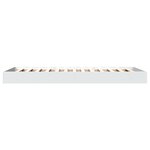 vidaXL Cadre de lit blanc 90x200 cm bois d'ingénierie