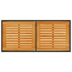 vidaXL Table de jardin avec dessus en bois d'acacia noir 115x54x74 cm