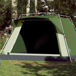 vidaXL Tente de camping cabine 4 personnes vert libération rapide