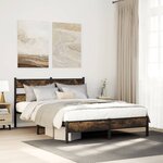 vidaXL Cadre de lit sans matelas avec tête de lit 150x200 cm