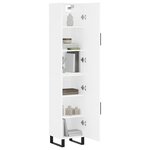 vidaXL Buffet haut Blanc 34 5x34x180 cm Bois d'ingénierie