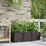 vidaXL Pots de jardin Marron 120 x 40 x 37.5 cm Acier