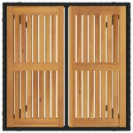 vidaXL Ensemble de salle à manger pour jardin 5 Pièces Noir et Bois