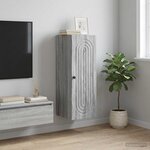 vidaXL Armoire Murale Sonoma gris 33 x 34 5 x 90 cm Bois d'ingénierie