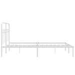 vidaXL Cadre de lit métal sans matelas et tête de lit blanc 140x200 cm