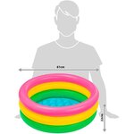 Intex 57107NP - Pataugeoire trois boudins Sunset Glow pour petits enfants 61 x 22 cm