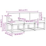 vidaXL Ensemble de canapés d'extérieur 3 pc