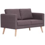 vidaXL Ensemble de canapé 2 Pièces tissu taupe