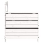 vidaXL Canapé de jardin accoudoir et table d'appoint blanc massif pin