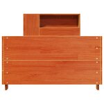 vidaXL Cadre de lit sans matelas cire marron 100x200cm bois pin massif
