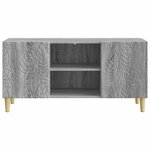vidaXL Meuble TV 102 x 34 5 x 50 cm Sonoma gris Bois d'ingénierie