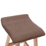 vidaXL Tabourets de bar lot de 2 taupe tissu