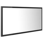 vidaXL Miroir LED de salle de bain Gris brillant 90x8 5x37cm Acrylique