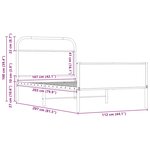 vidaXL Cadre de lit sans matelas 107x203 cm chêne sonoma