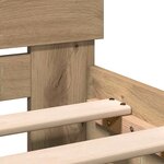 vidaXL Cadre de lit avec tête de lit Chêne artisanal 203 x 185 x 70 cm