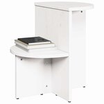 vidaXL Table basse Blanc 50 x 40 x 50 cm Bois massif en pin