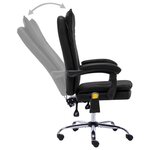 Chaise fauteuil siège de bureau informatique étude de massage similicuir noir 02_0024019