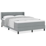 vidaXL Lit Box Spring avec matelas  gris clair  140 x 200 cm