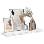 vidaXL Étagère Murale Marbre blanc 90 x 23 5 x 4 cm Bois d'ingénierie