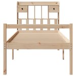 vidaXL Lit bibliothèque sans matelas 75x190 cm bois de pin massif
