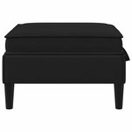 vidaXL Pouf avec Rangement Noir Velours