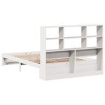 vidaXL Lit bibliothèque sans matelas blanc 120x200 cm bois pin massif