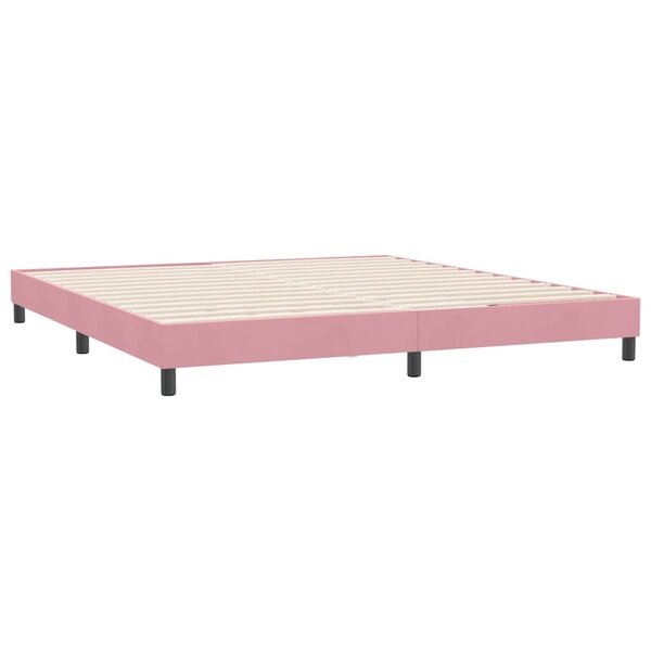 vidaXL Cadre de lit sans matelas rose 180x210 cm velours