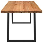 vidaXL Table à manger marron clair bois de chêne massif rectangulaire