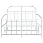 vidaXL Cadre de lit métal sans matelas et pied de lit blanc 120x200 cm