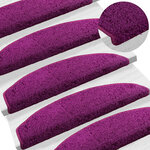vidaXL Tapis d'escalier auto-adhésifs 15 pc 80 x 24 5 x 3 5 cm Violet
