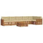 vidaXL Ensemble de canapés d'extérieur 7 pc Naturel et Beige
