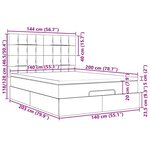 VidaXL Cadre de lit ottoman avec matelas marron foncé 140x200 cm tissu