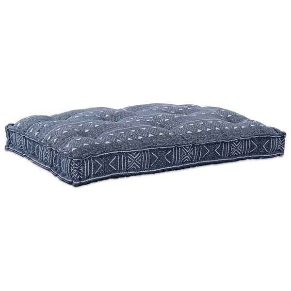 vidaXL Coussin de canapé sur palette Impression indigo tissu