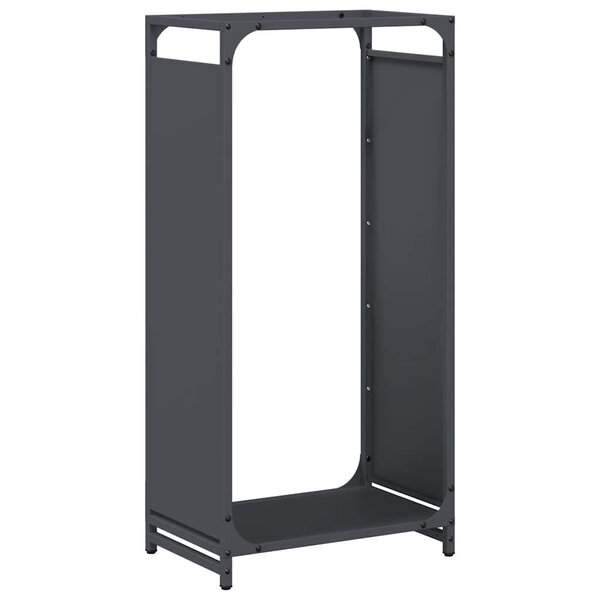 vidaXL Portant de bois chauffage anthracite 44x28x90 cm